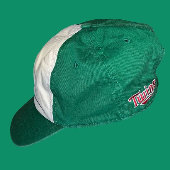47’ Brand Minnesota Twins Green St Patricks Day Logo Adjustable Baseball Hat - Picture 2 of 10